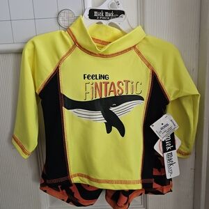 Mick Mack Kids Rashguard Set - Yellow and Black